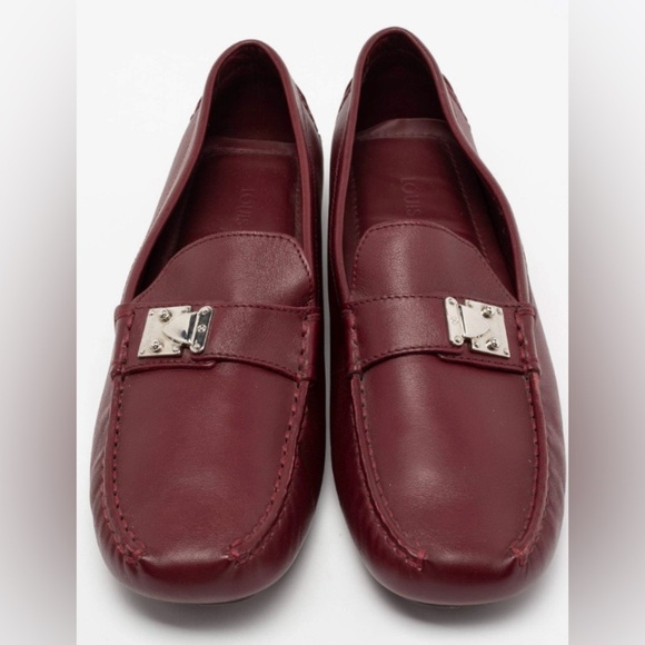 Louis Vuitton Burgundy Loafers - Picture 1 of 6
